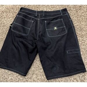 Vintage Lowrider Shorts Black Denim Jean Jorts Baggy Loose Cholo Y2K Mens 42x13